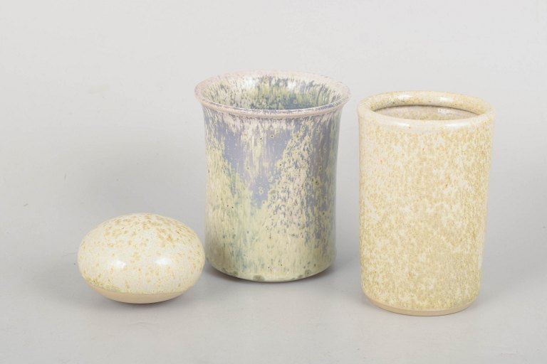 Lotte Glob, pair of vases and a sculpture.