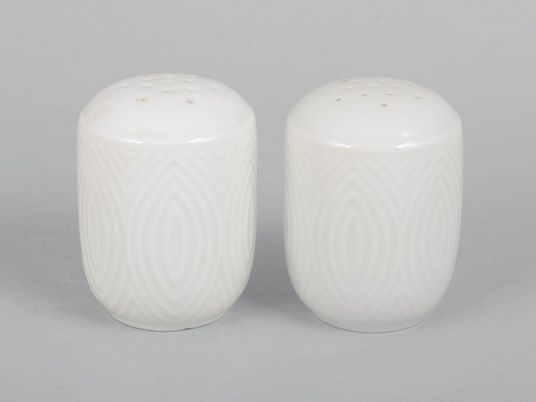Axel Salto for Royal Copenhagen, set of two salt and pepper shakers.