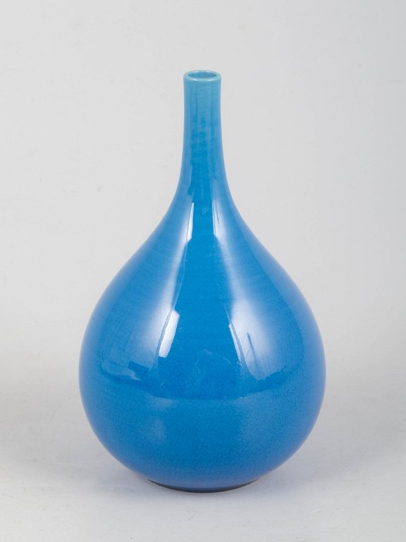 Carl-Harry Stålhane for Rörstrand, turquoise vase.